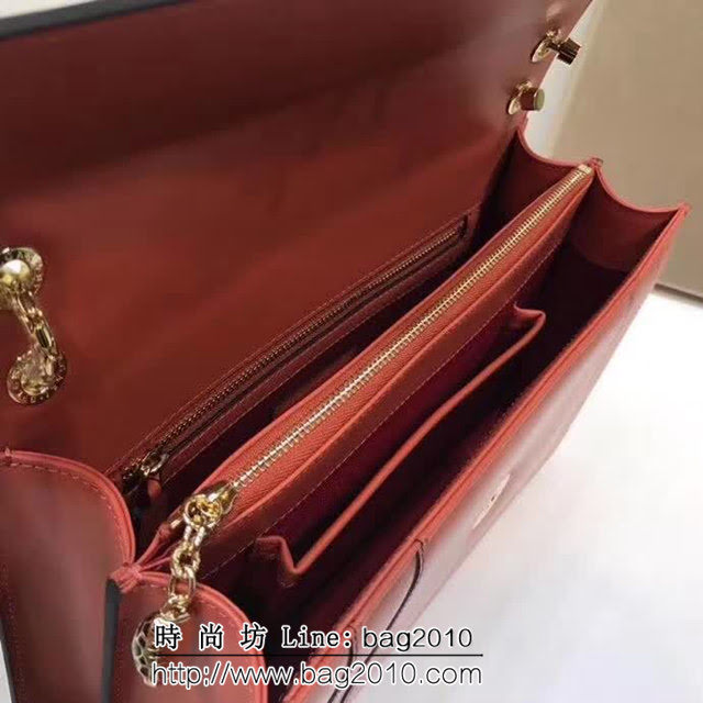 BVLGARI寶格麗 專櫃同步新款 Serpenti雙層琺瑯蛇頭包 鏈條單肩斜挎包 B35362 FYD1337